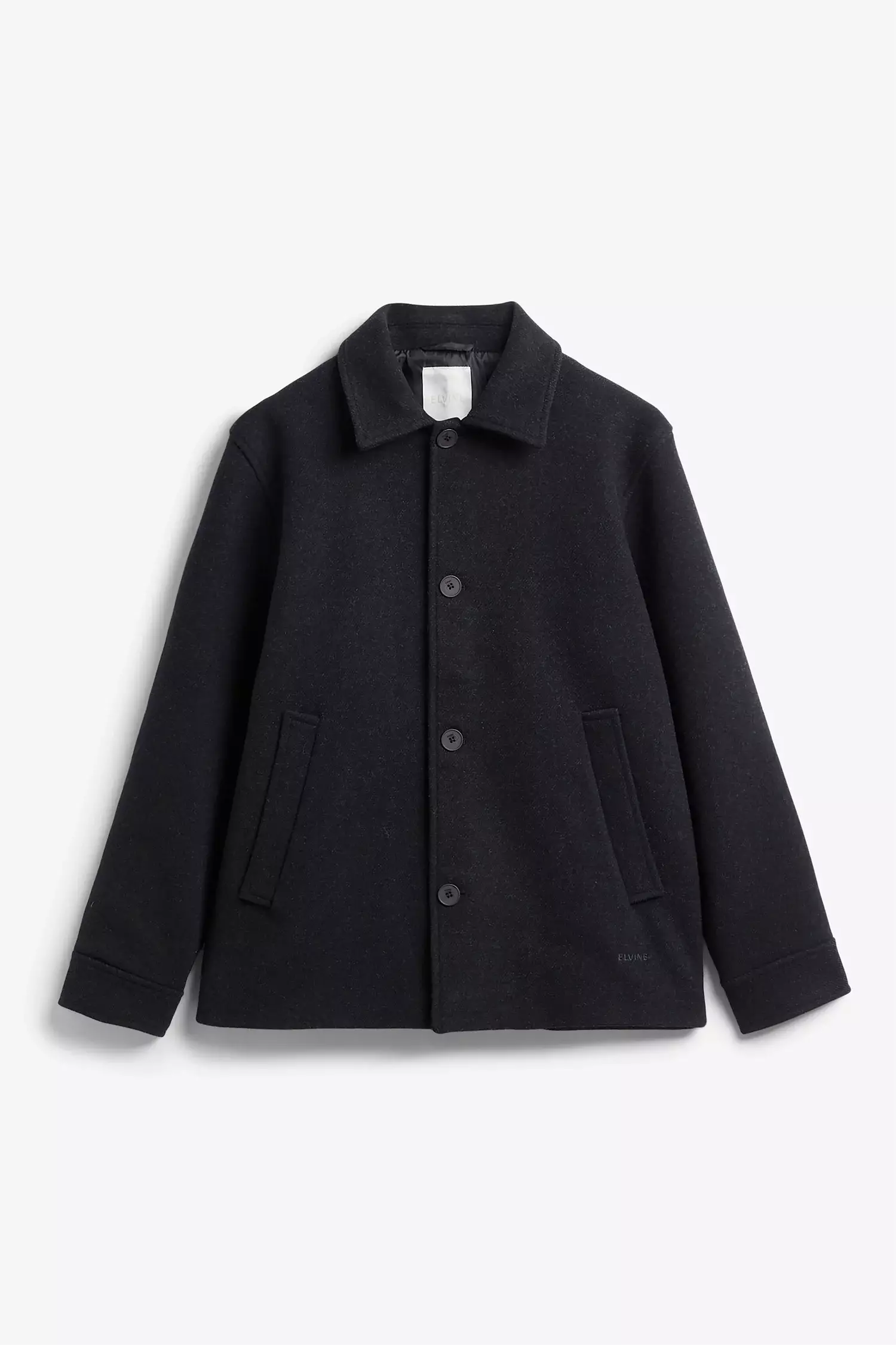 Elvine Ciaran Wolltwill Jacket Navy Melange Herren Wolljacke blau